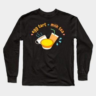 Hong Kong Egg Tart and Milk Tea Long Sleeve T-Shirt